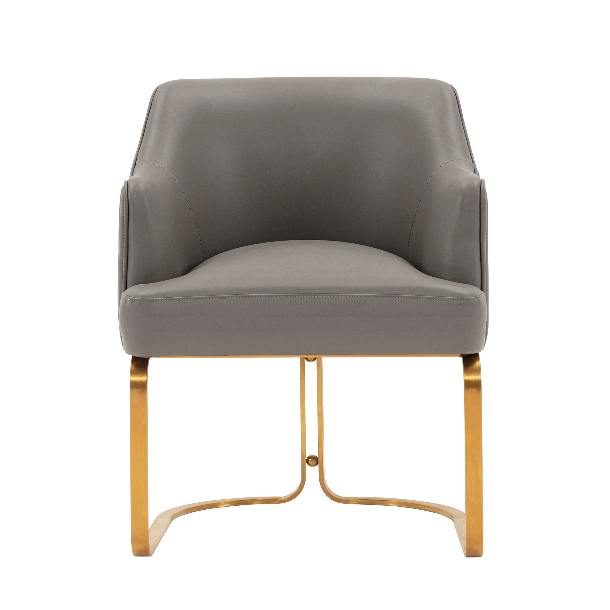 Manhattan Comfort, Modern Edra Leatherette Armchair in Taupe, Primary Color Taupe, Included (qty.) 1 Model# DC078